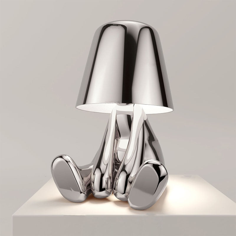 Metallic Figurine Table Lamp