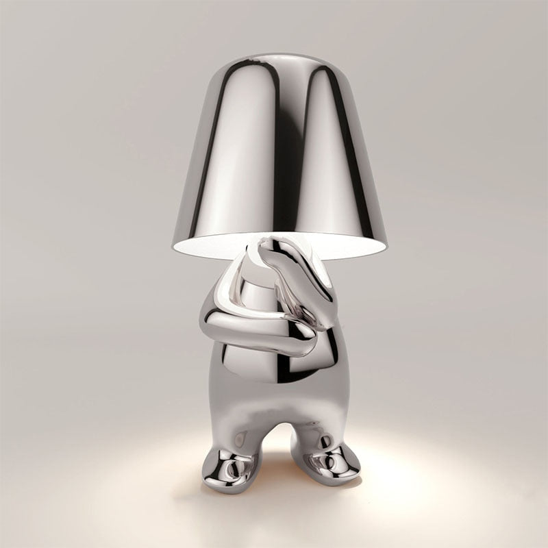 Metallic Figurine Table Lamp