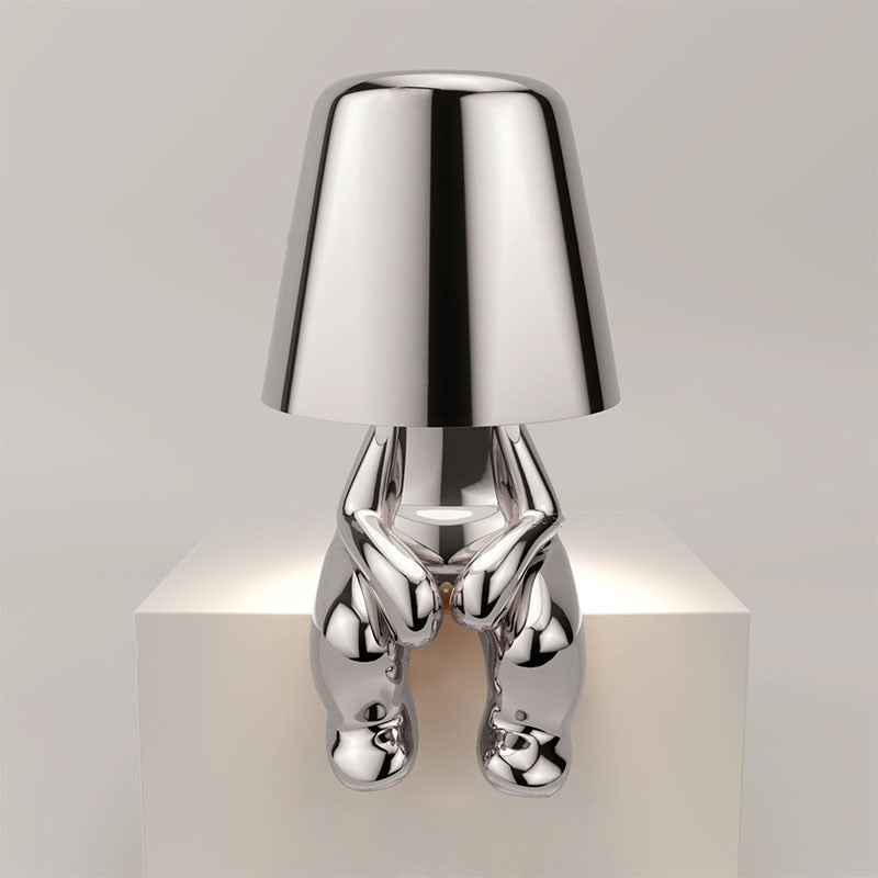 Metallic Figurine Table Lamp