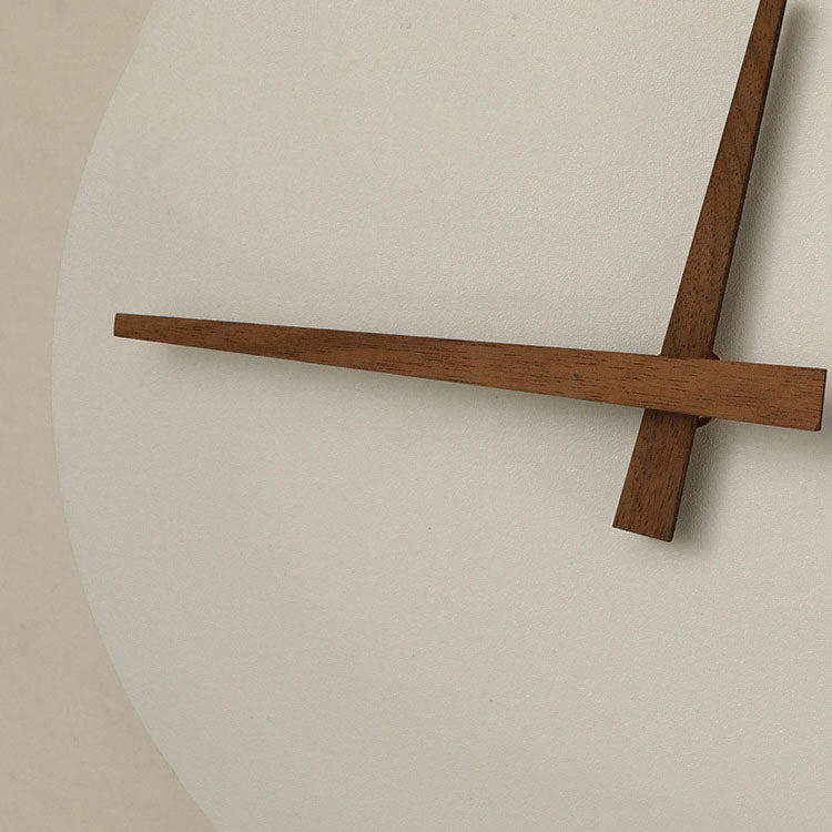 Modern Round LED Clock Wall Sconce Lamp with Acrylic & Iron Design