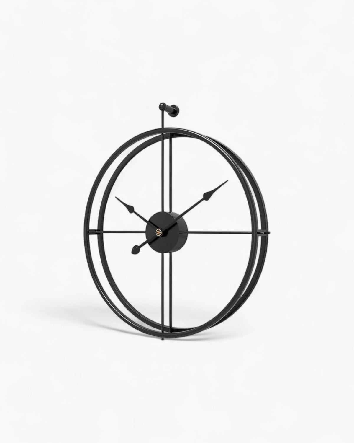Arlo Oversized Black Metal Wall Clock