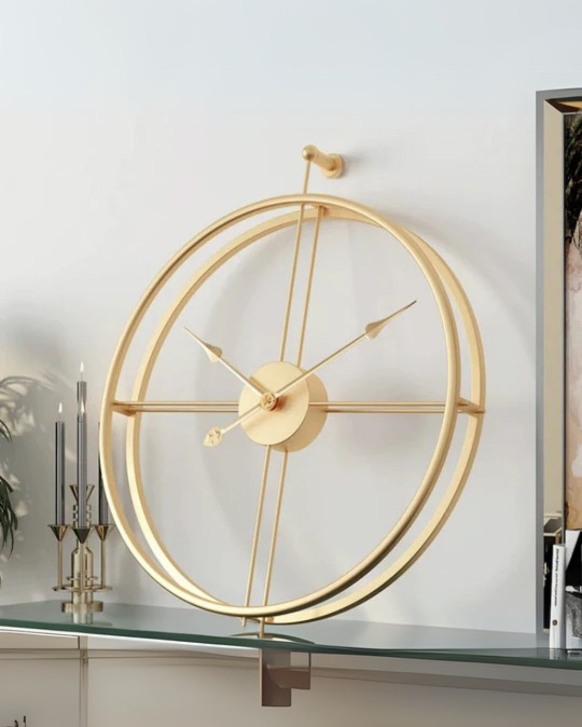Arlo Oversized Black Metal Wall Clock