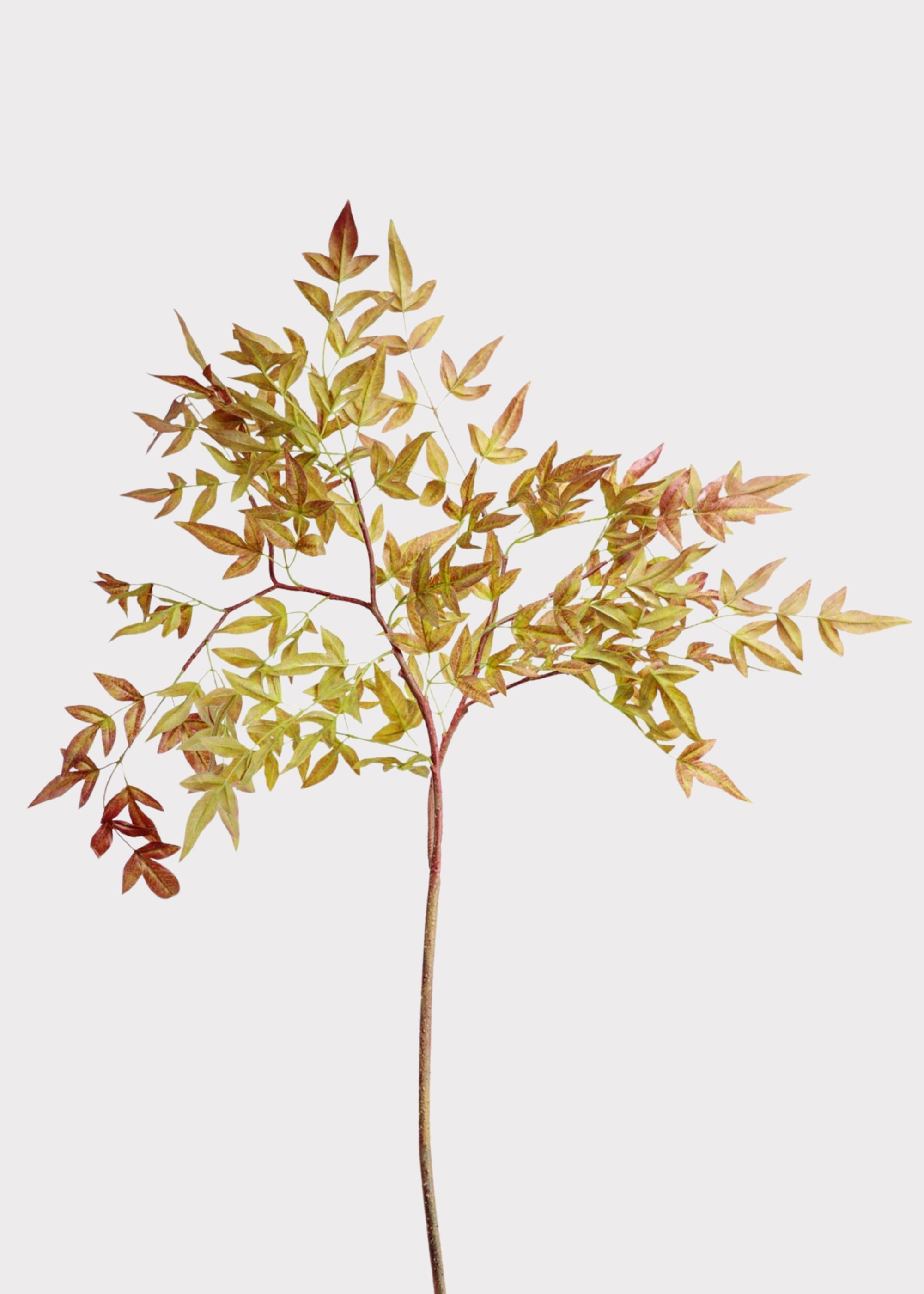 The Seasonal Faux Nandina Leaf Branch | Tall 39-Inch Autumn Accent