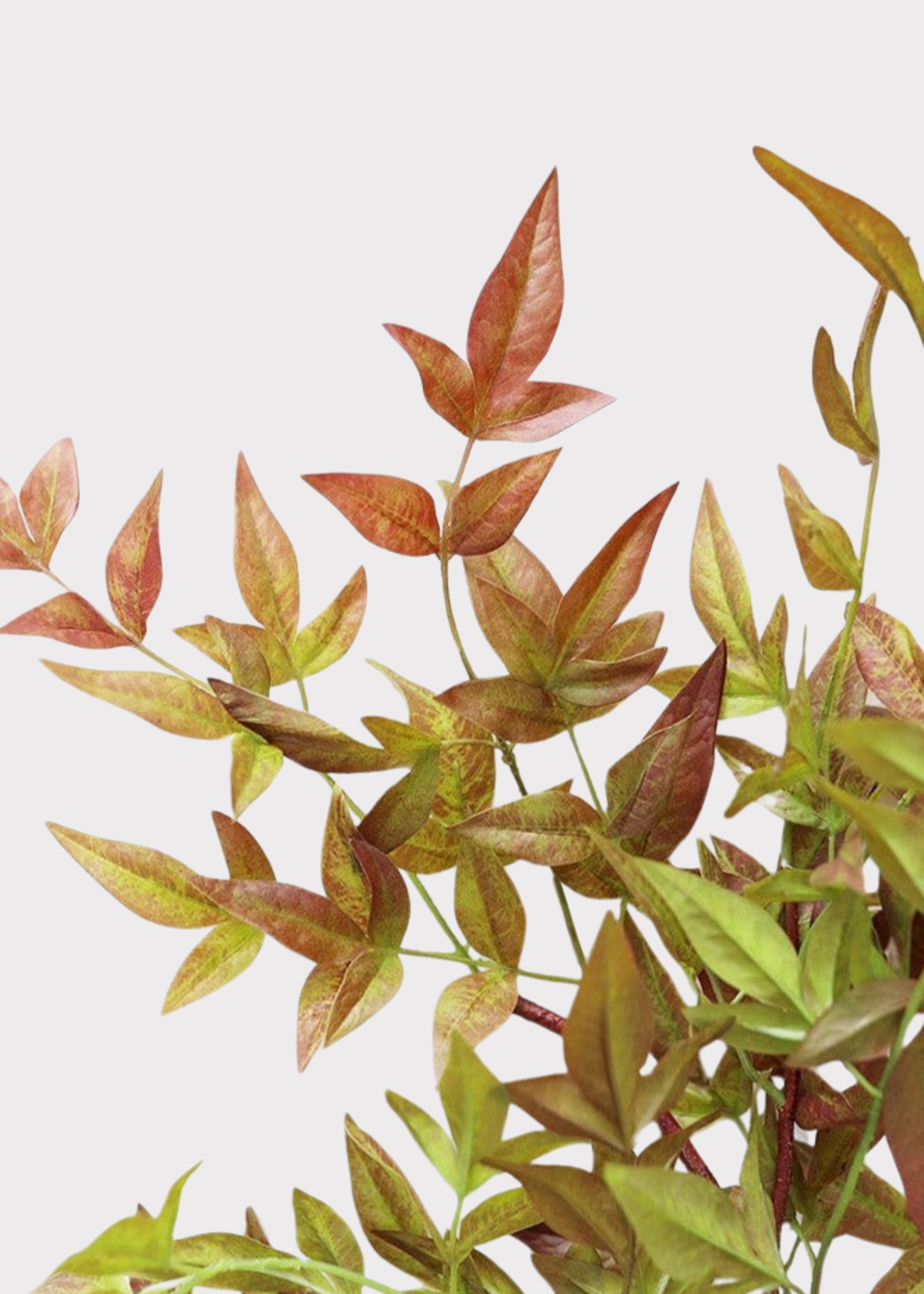 The Seasonal Faux Nandina Leaf Branch | Tall 39-Inch Autumn Accent