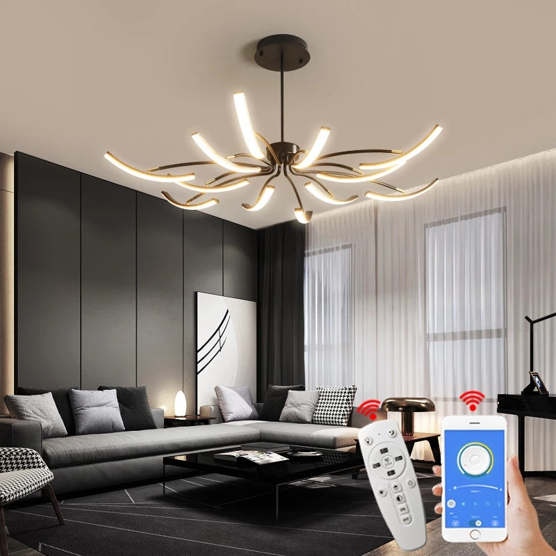 Aluminium LED Chandelier Multi-Head Ceiling Light