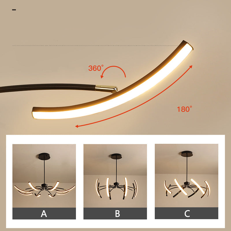 Aluminium LED Chandelier Multi-Head Ceiling Light