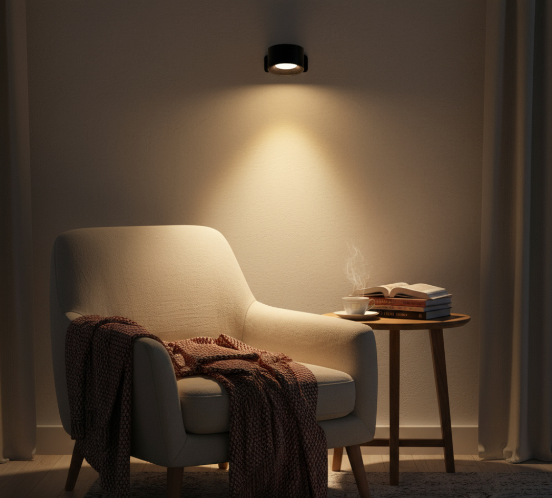 Rechargeable touch LED Wall Light Magnetic Mount Round