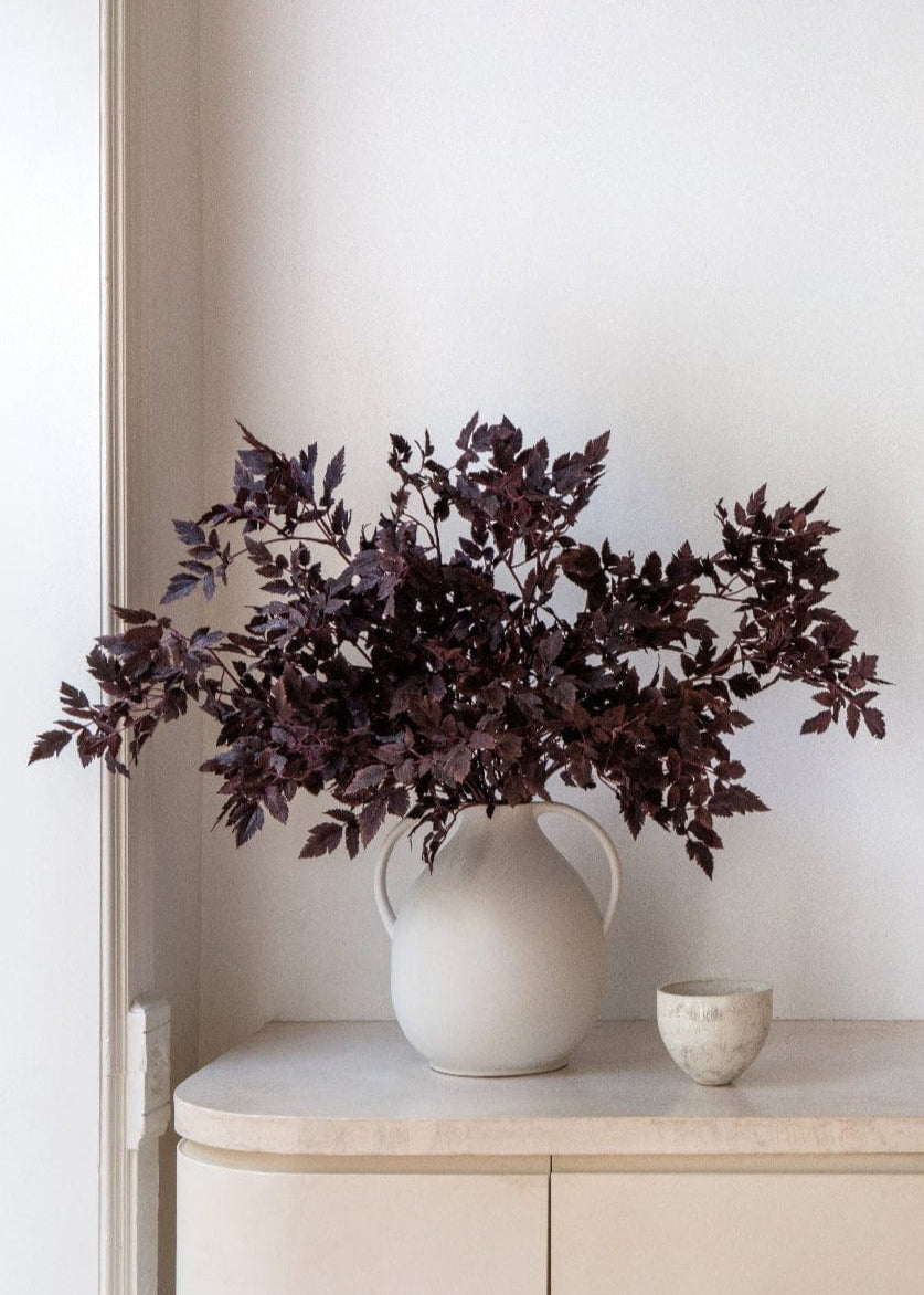 Pavo Artificial Flower Plum Purple Leaf Spray Faux Plant 31 Inches