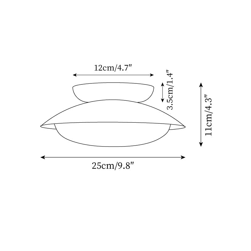 Hollis Flush Ceiling Lamp | Modern Dome LED Fixture