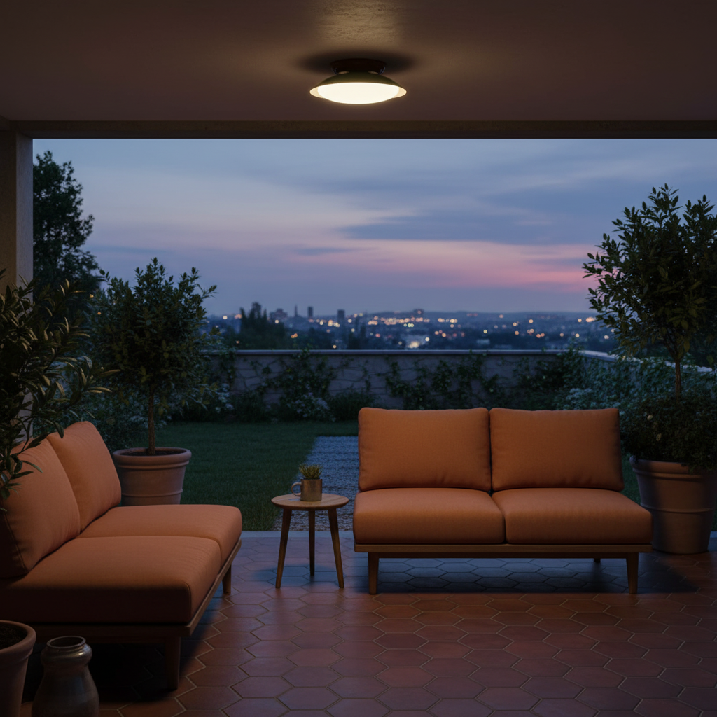 Hollis Flush Ceiling Lamp | Modern Dome LED Fixture