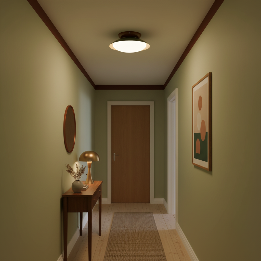 Hollis Flush Ceiling Lamp | Modern Dome LED Fixture