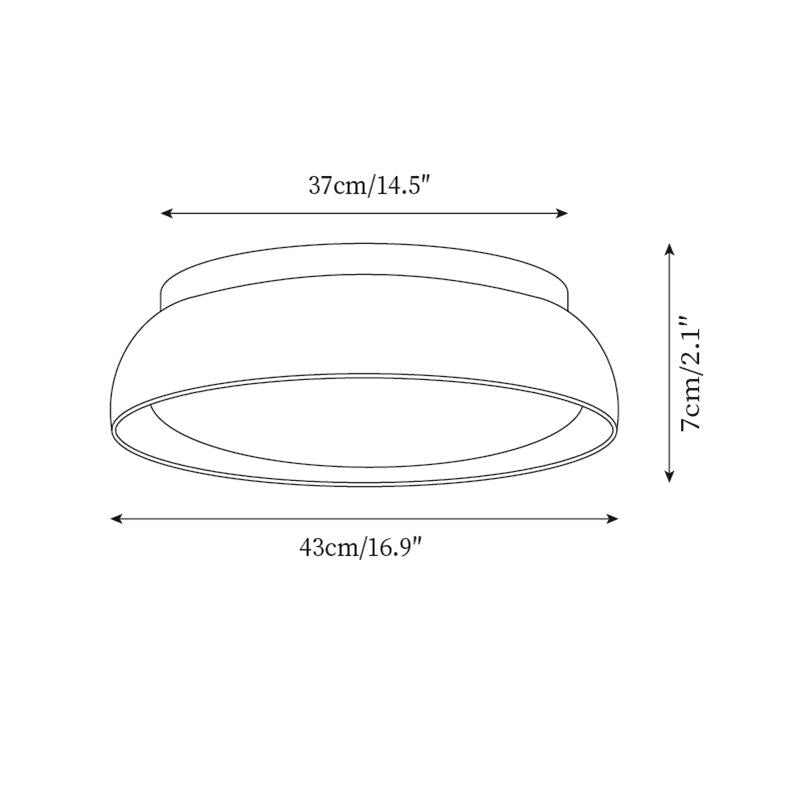 Solenne Travertine Ceiling Lamp | Architectural LED Flush Mount