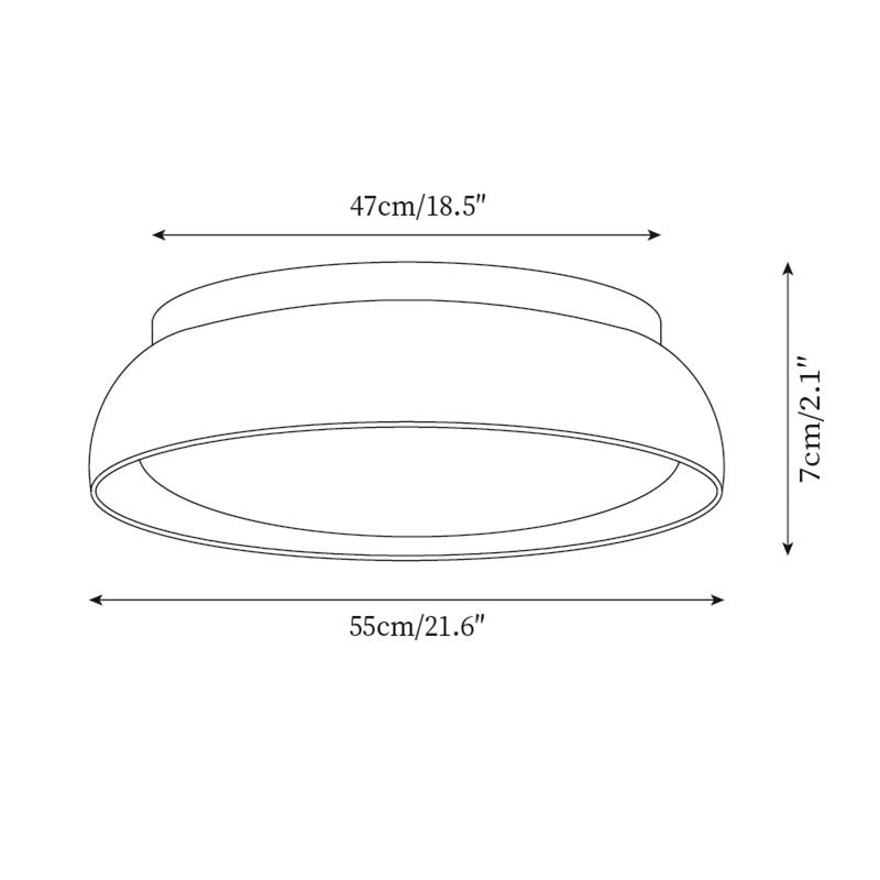 Solenne Travertine Ceiling Lamp | Architectural LED Flush Mount