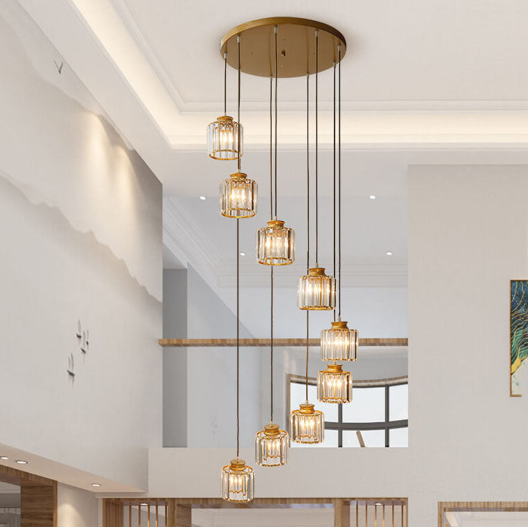 Celeste 6-Light Modern Chandelier | Adjustable Metal Pendant in Gold or Black
