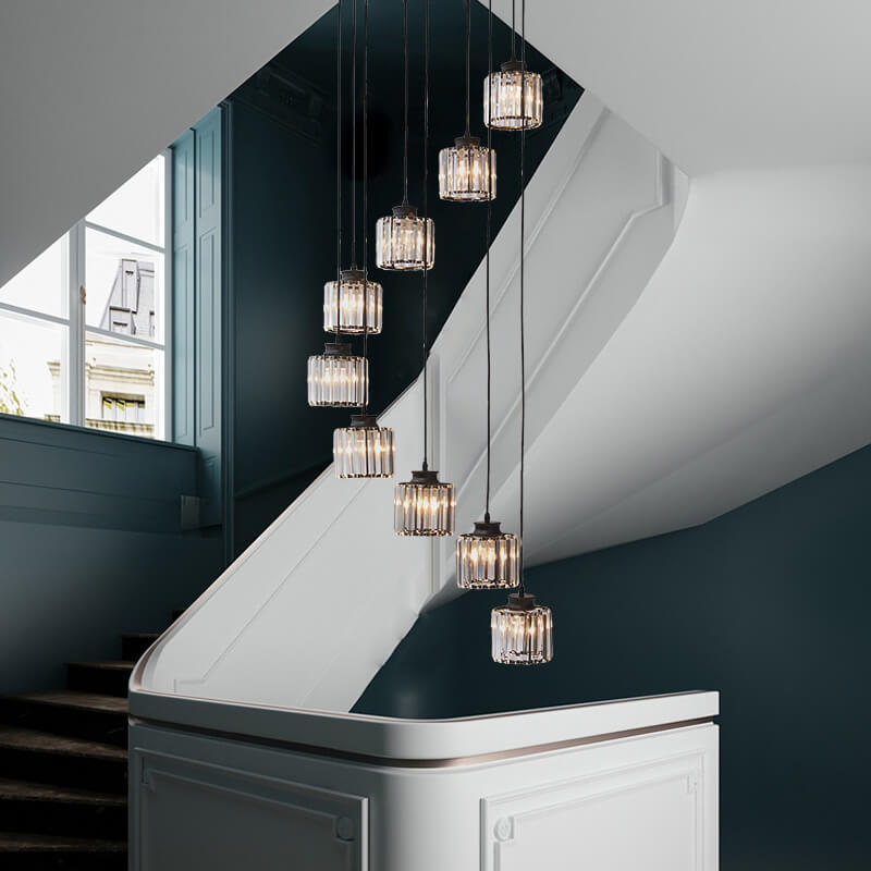 Celeste 6-Light Modern Chandelier | Adjustable Metal Pendant in Gold or Black