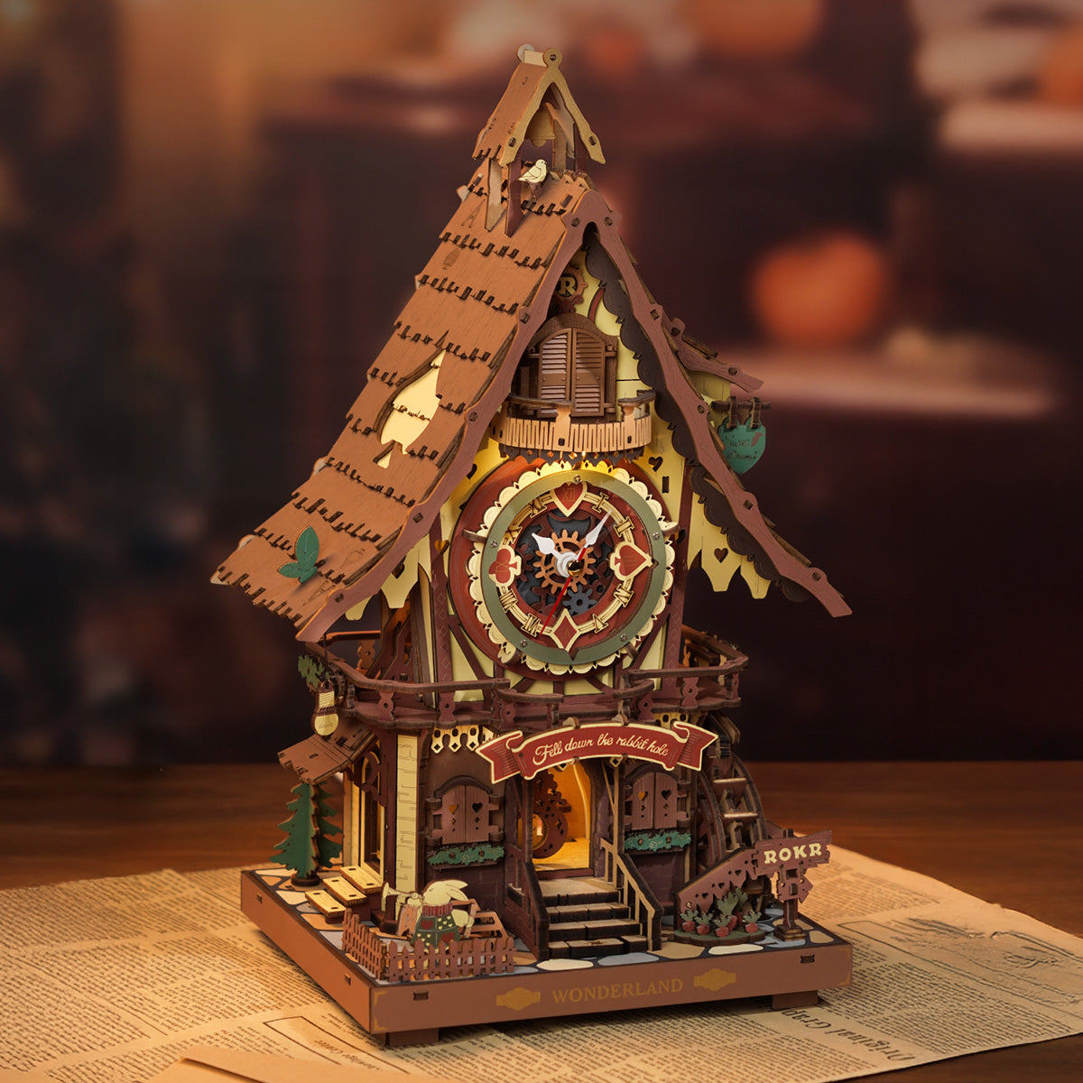 Vintage Cuckoo Clock 3D Wooden Puzzle Kit