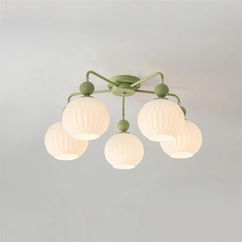Pumpkin Glass Multi-Head Ceiling Lamp