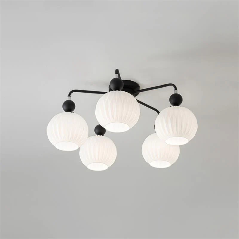 Pumpkin Glass Multi-Head Ceiling Lamp