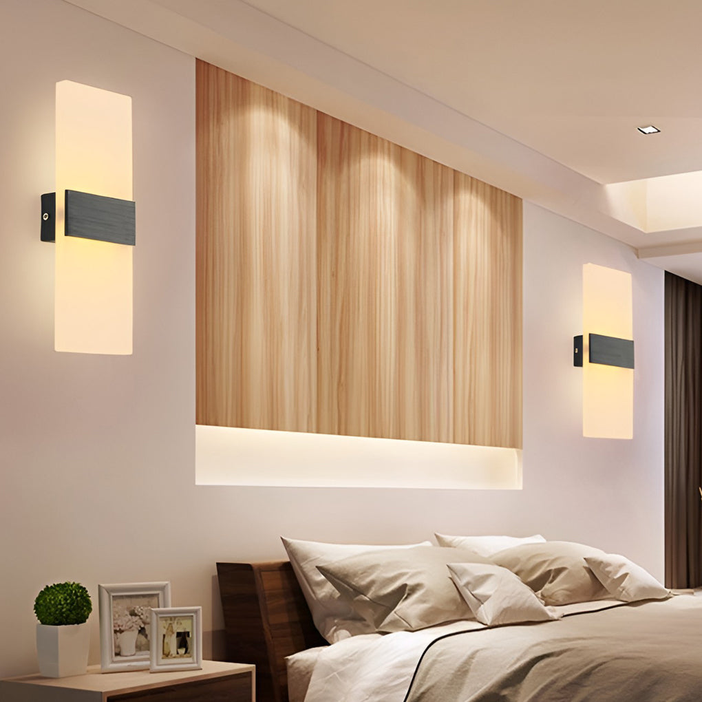 Slim LED Wall Lamp with Acrylic Shade