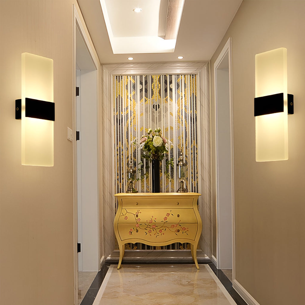 Slim LED Wall Lamp with Acrylic Shade