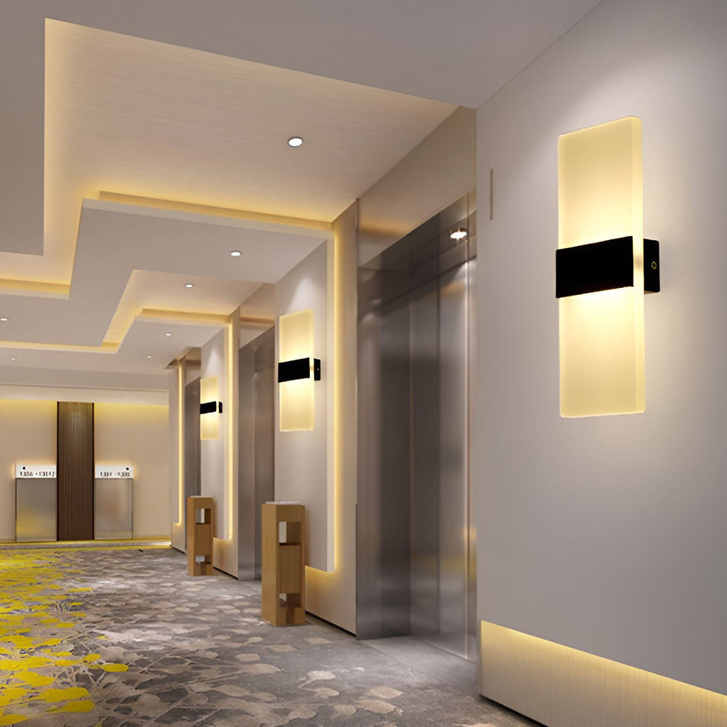 Slim LED Wall Lamp with Acrylic Shade