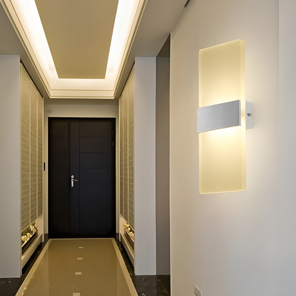 Slim LED Wall Lamp with Acrylic Shade