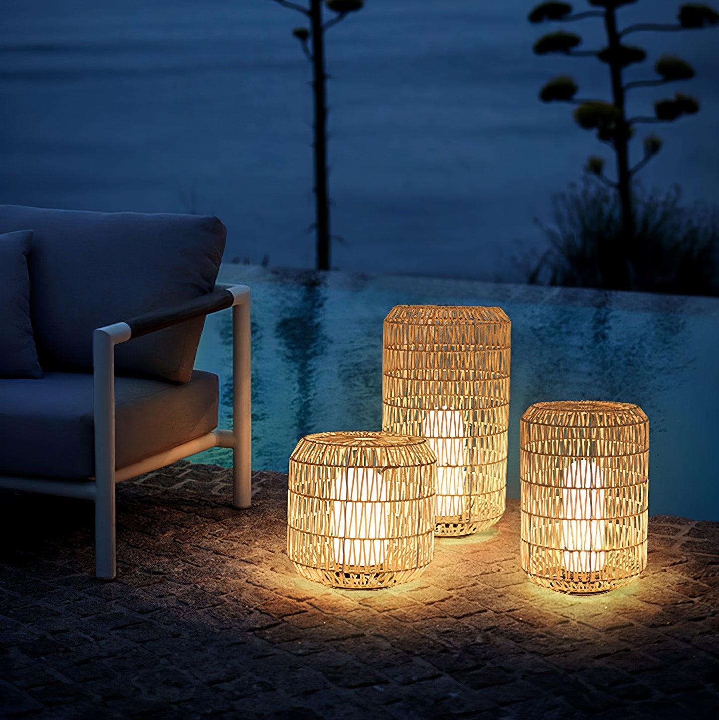 Rattan Outdoor Light