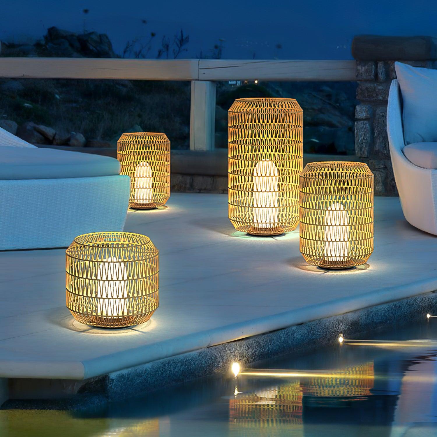 Rattan Outdoor Light