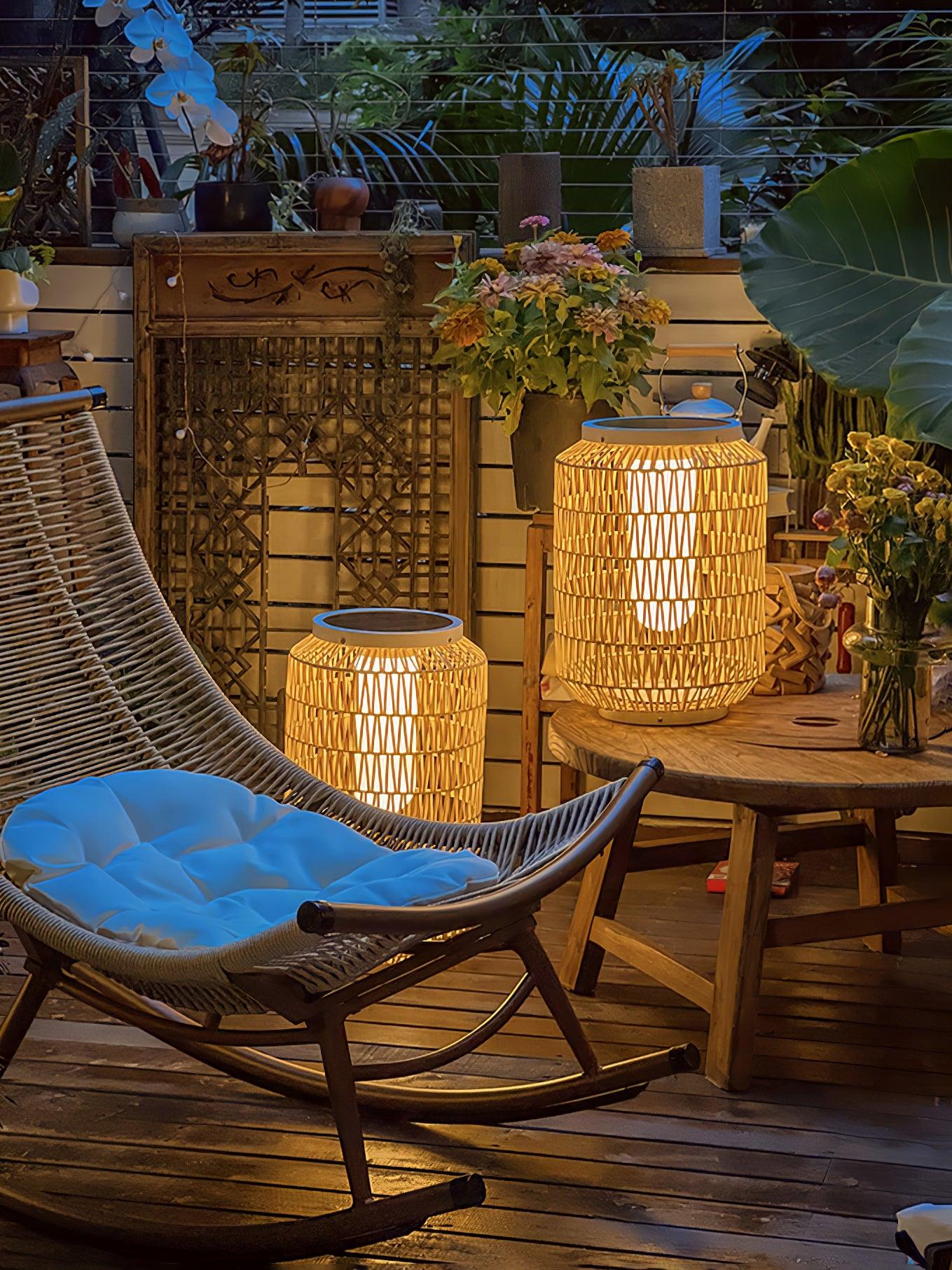 Rattan Outdoor Light