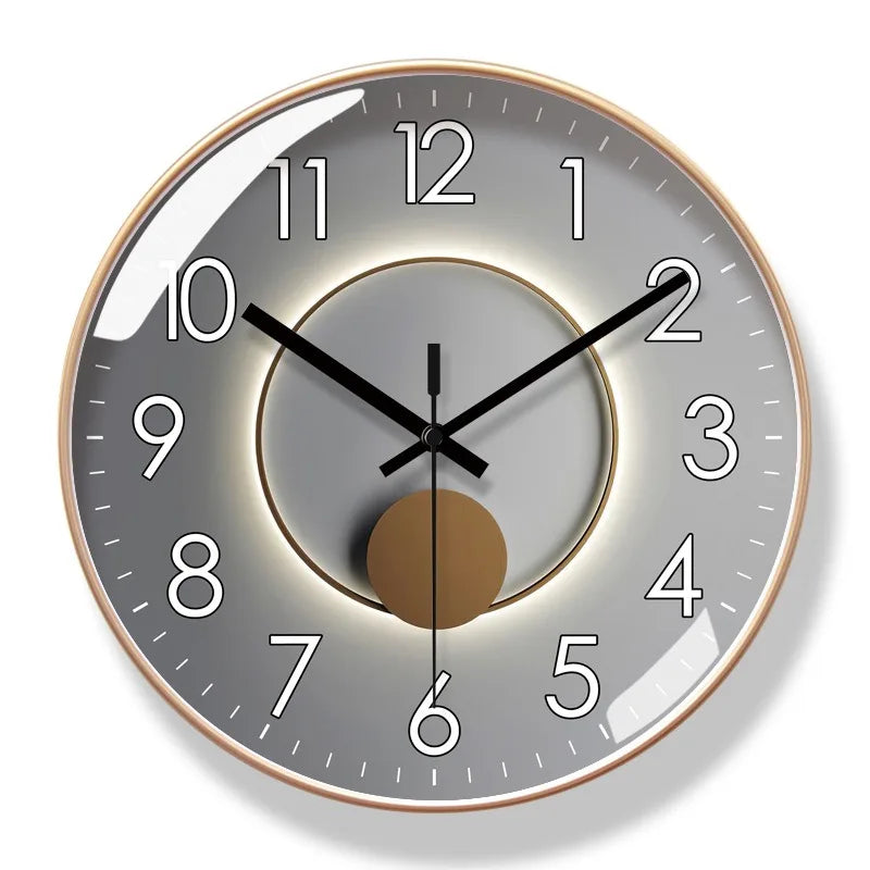 Round Silent Quartz Wall Clock Acrylic Two Sizes