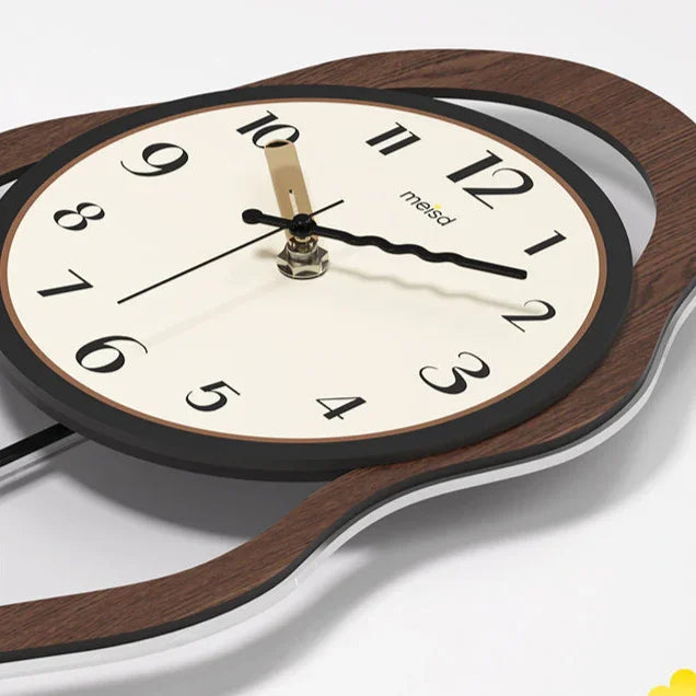 Retro Timber Silent Wall Clock