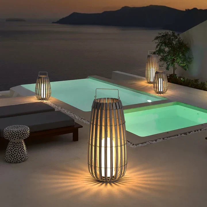 Garden Rattan Outdoor Light