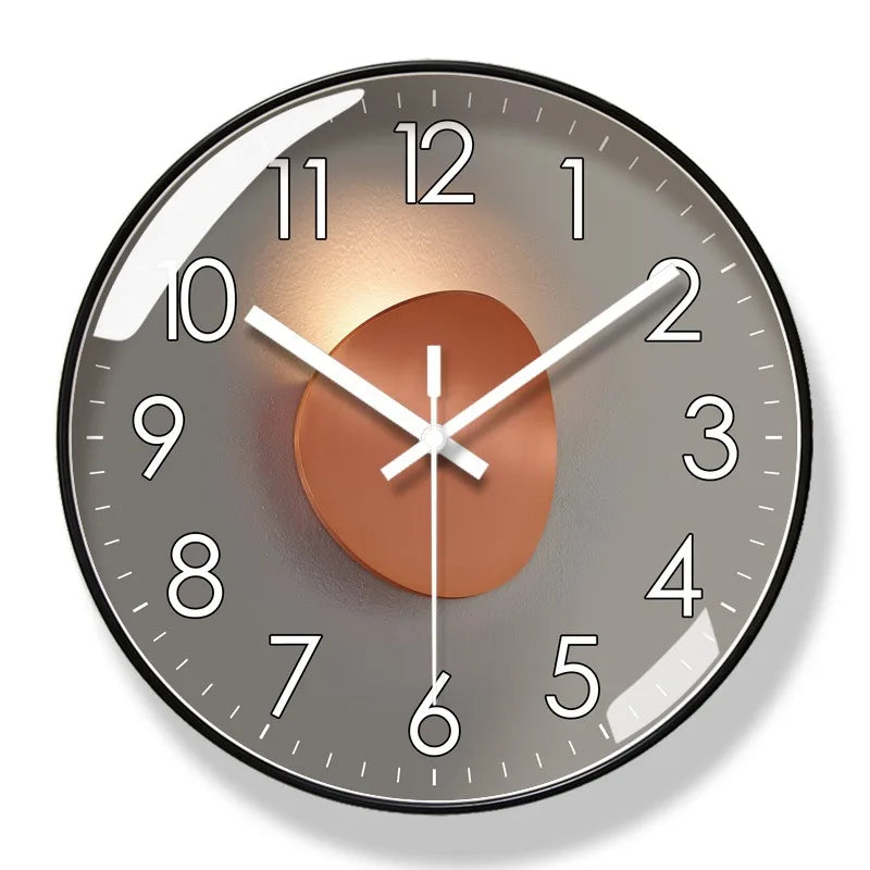 Round Silent Quartz Wall Clock Acrylic Two Sizes
