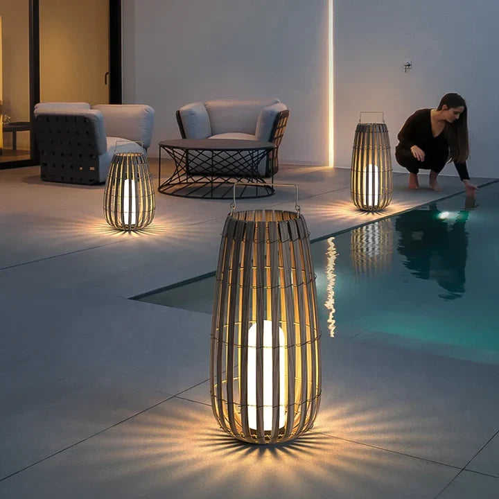 Garden Rattan Outdoor Light