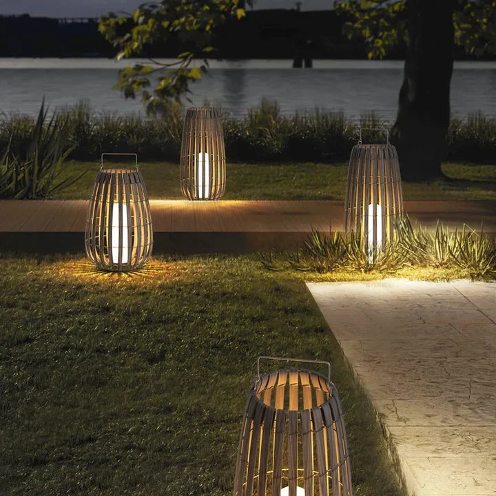 Garden Rattan Outdoor Light