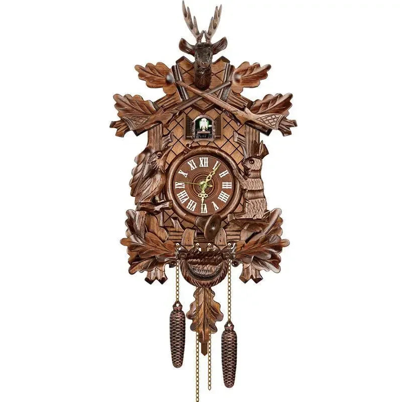 Chalet-Inspired Wooden Cuckoo Wall Clock