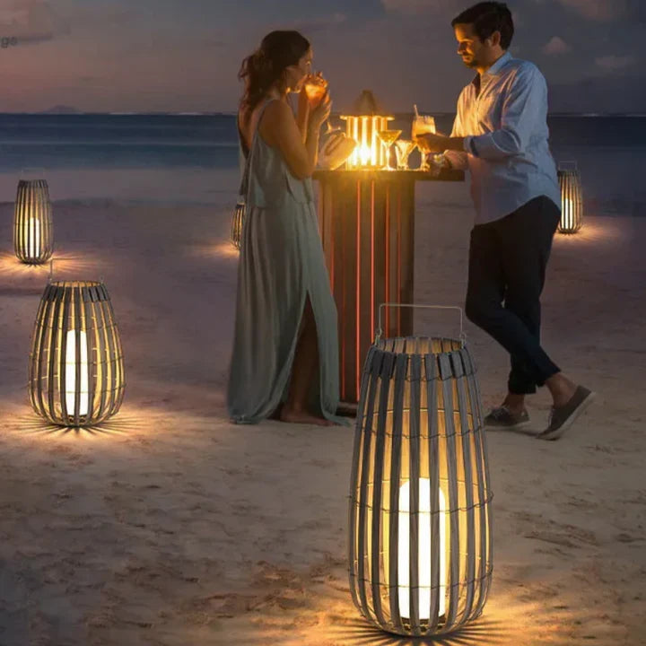 Garden Rattan Outdoor Light