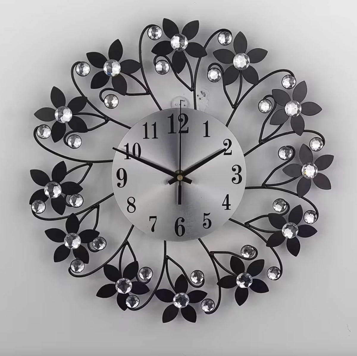 Crystal Bloom Artisan Wall Clock