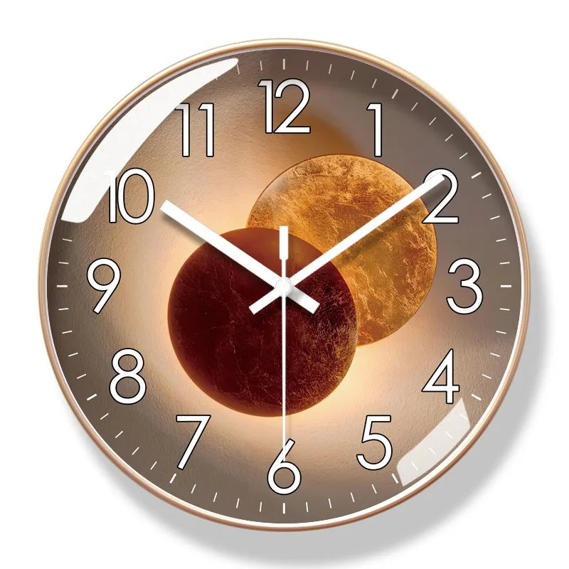 Round Silent Quartz Wall Clock Acrylic Two Sizes