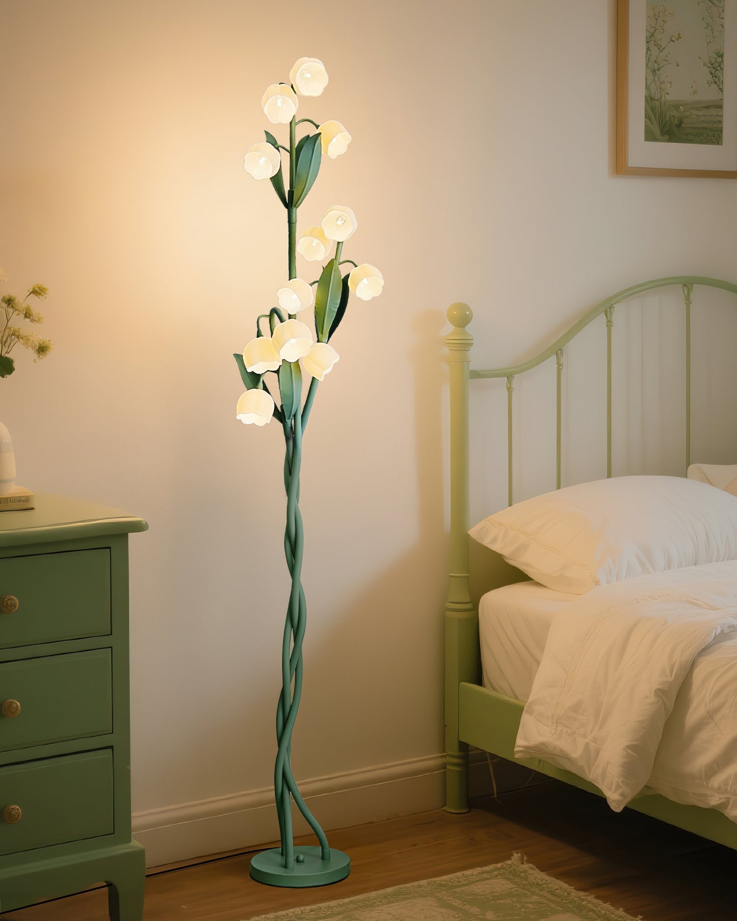 Floréa Bloom Floor Lamp | Metal Frame with Acrylic Petal Shades & USB Base