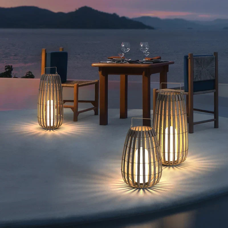 Garden Rattan Outdoor Light