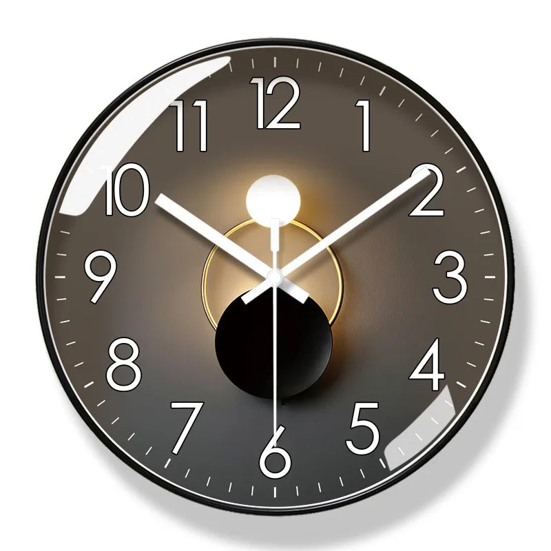 Round Silent Quartz Wall Clock Acrylic Two Sizes