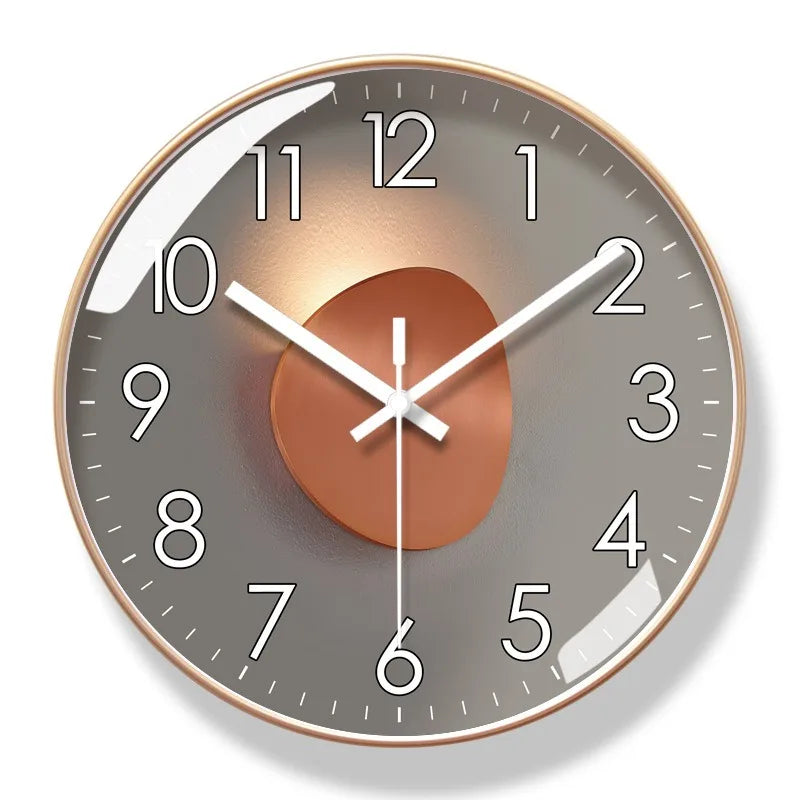 Round Silent Quartz Wall Clock Acrylic Two Sizes