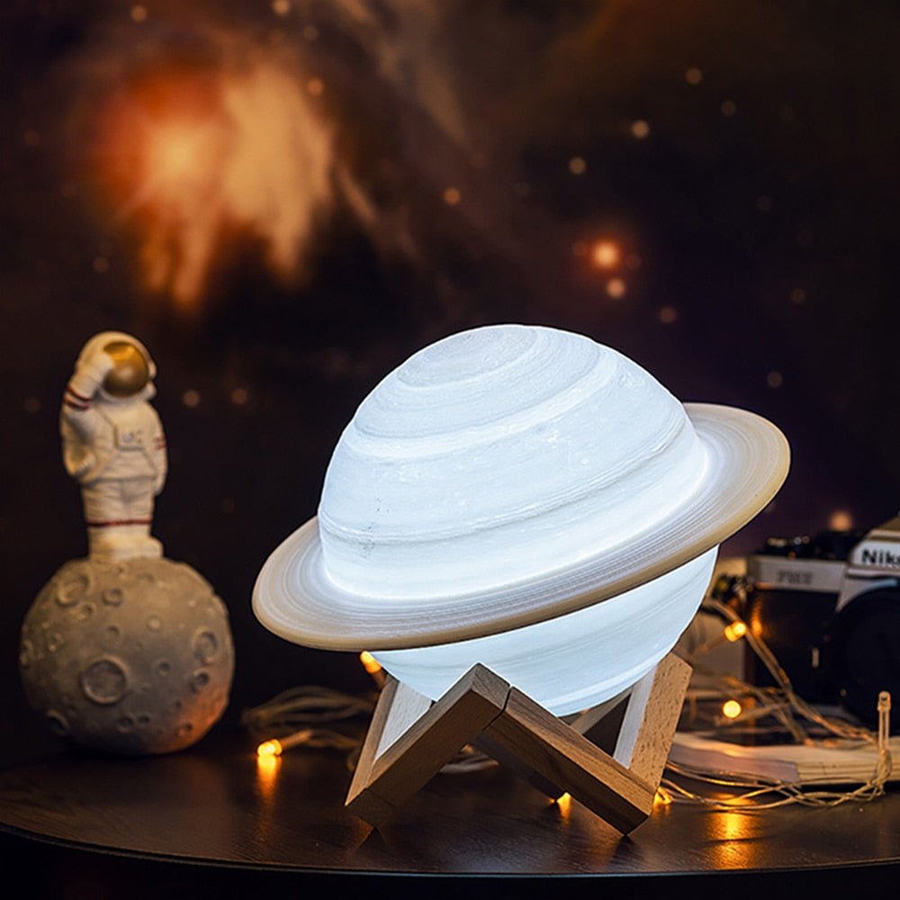 Saturna Glow Lamp | 3D Printed, Wireless, Adjustable Lighting