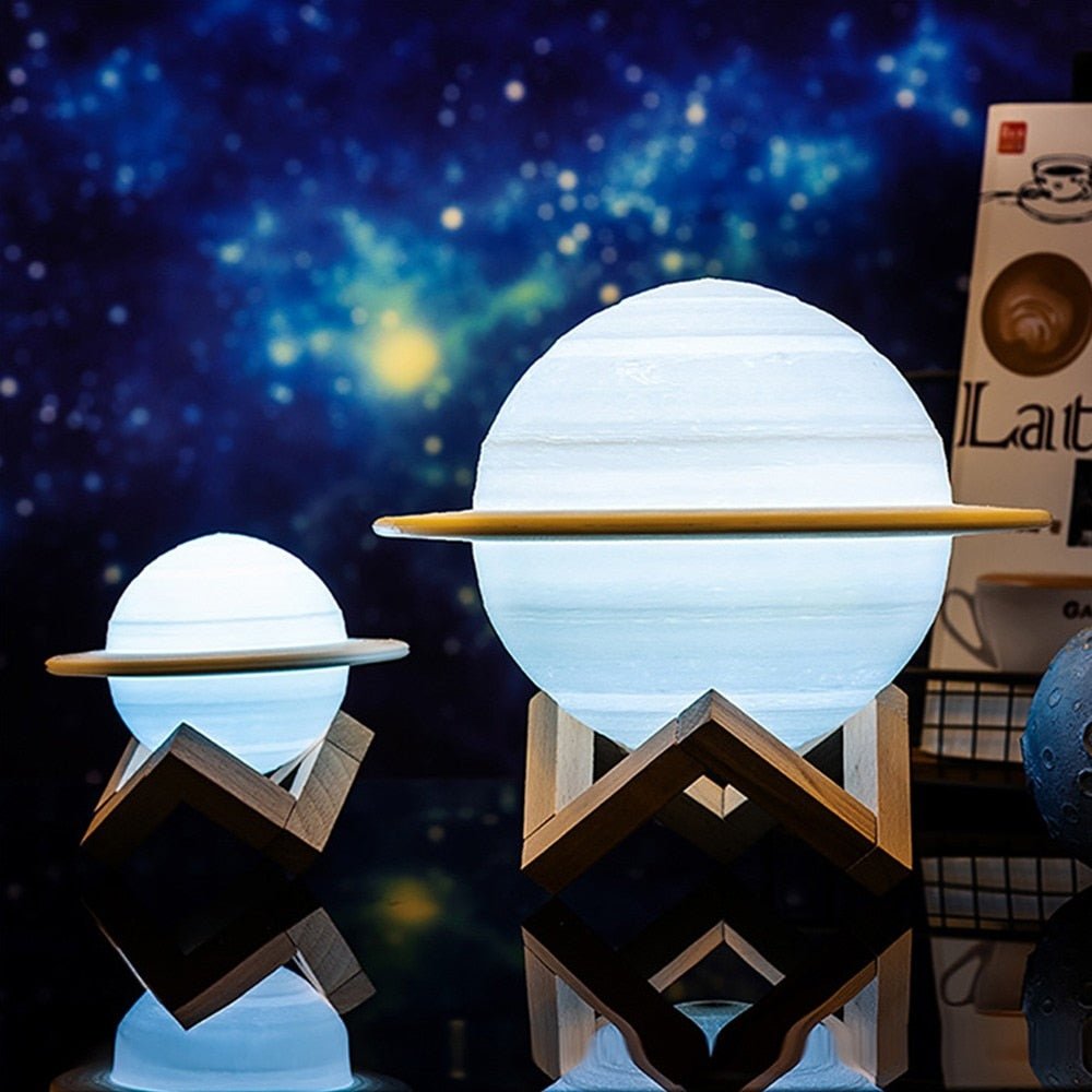 Saturna Glow Lamp | 3D Printed, Wireless, Adjustable Lighting