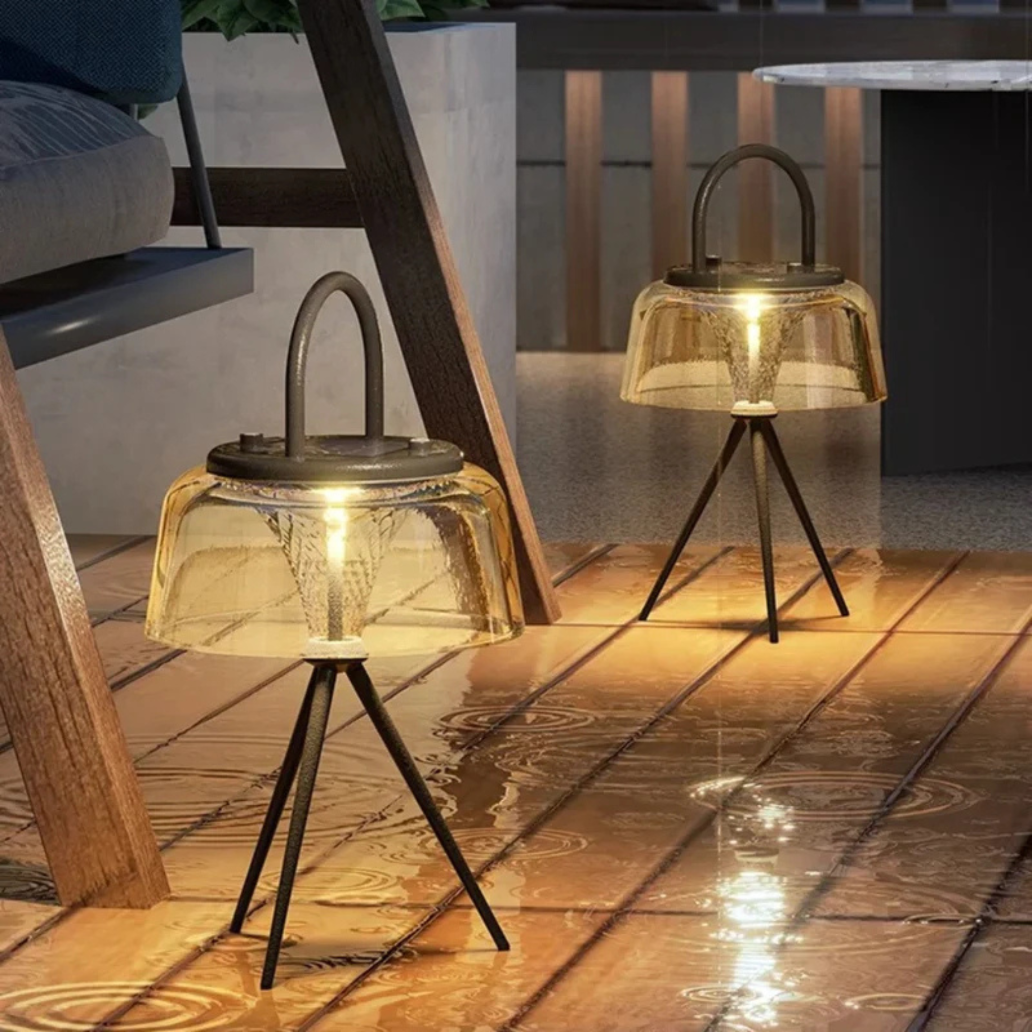SolaraPro Outdoor Solar Lantern | Weatherproof, USB Rechargeable