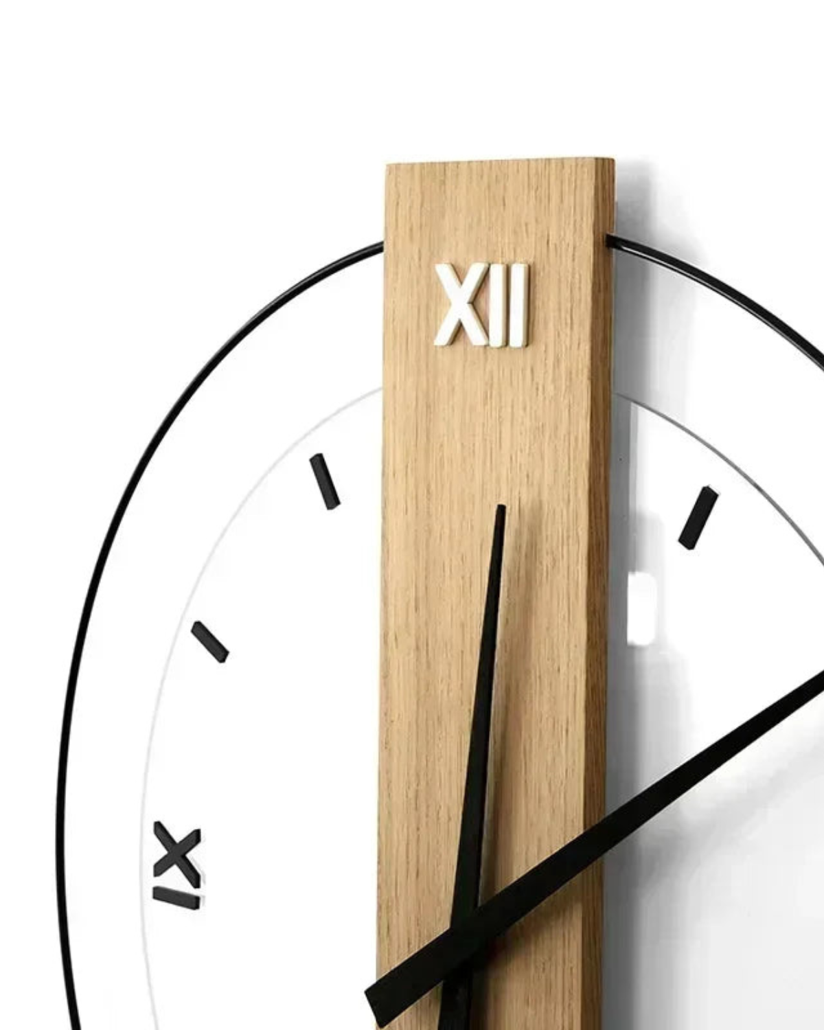 Elowen Large Wall Clock | Modern Wood Design, Minimalist Decor