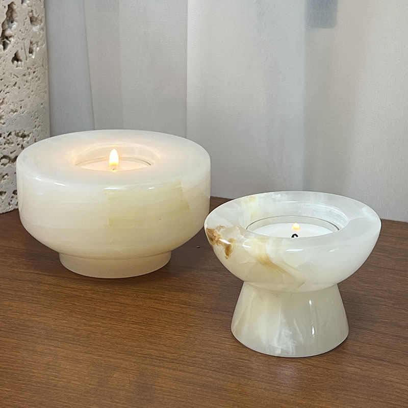 Artisan Stone Candle Holder