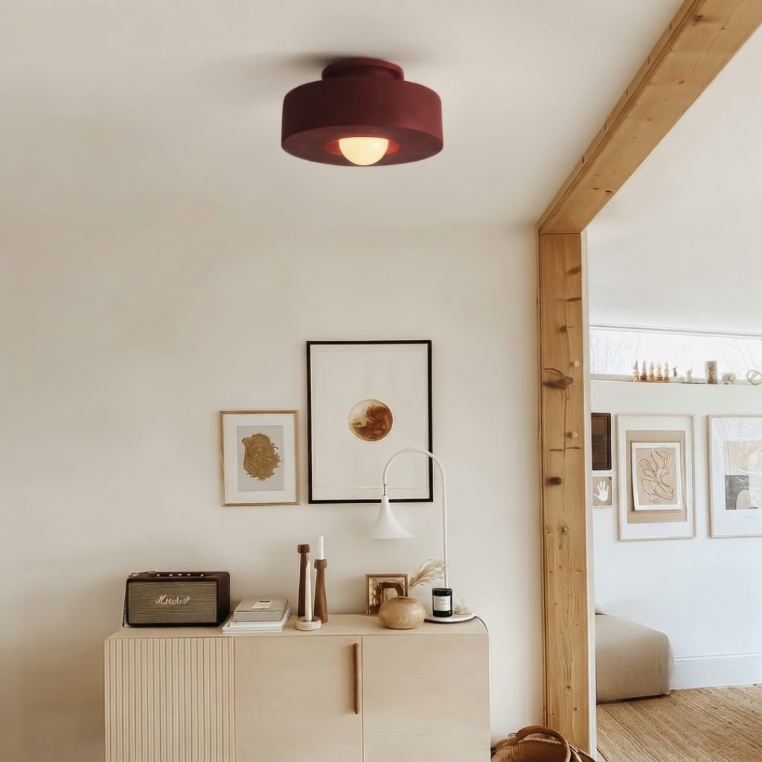 Stacked Resin Flush Ceiling Lamp