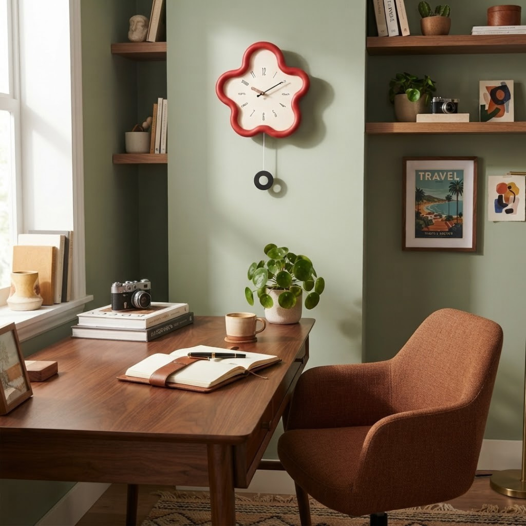 Flora Pendulum Wall Clock